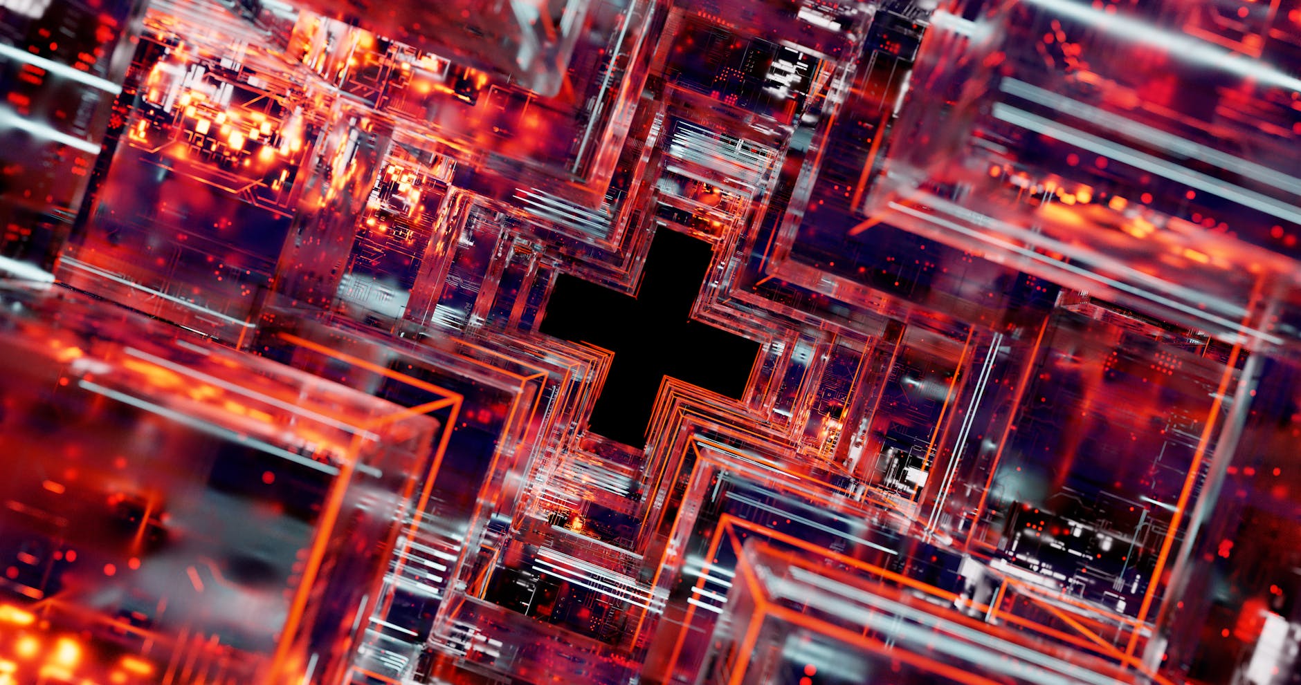 Abstract digital artwork showcasing a colorful ge