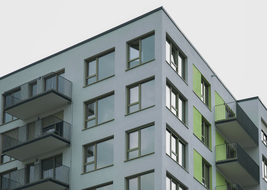 Contemporary architecture of a modern apartment co 1