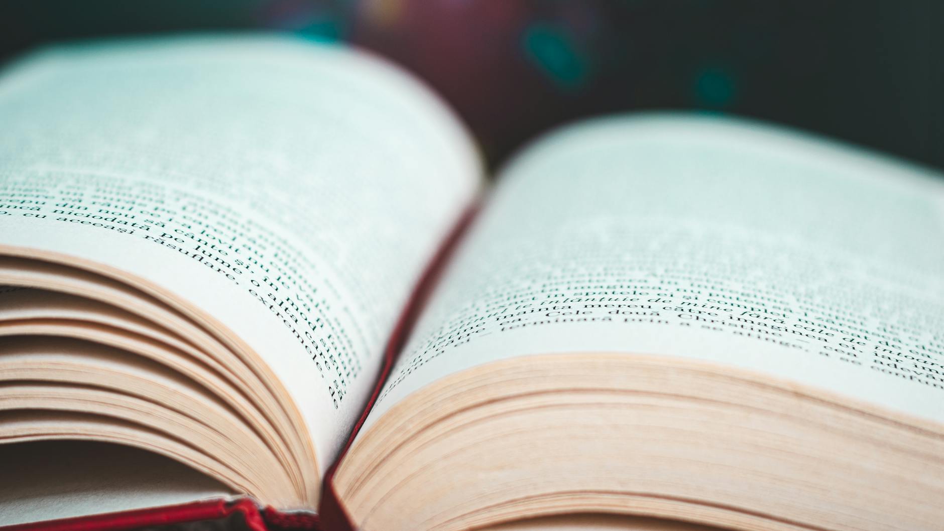 Detailed shot of an open book emphasizing printed 1 1