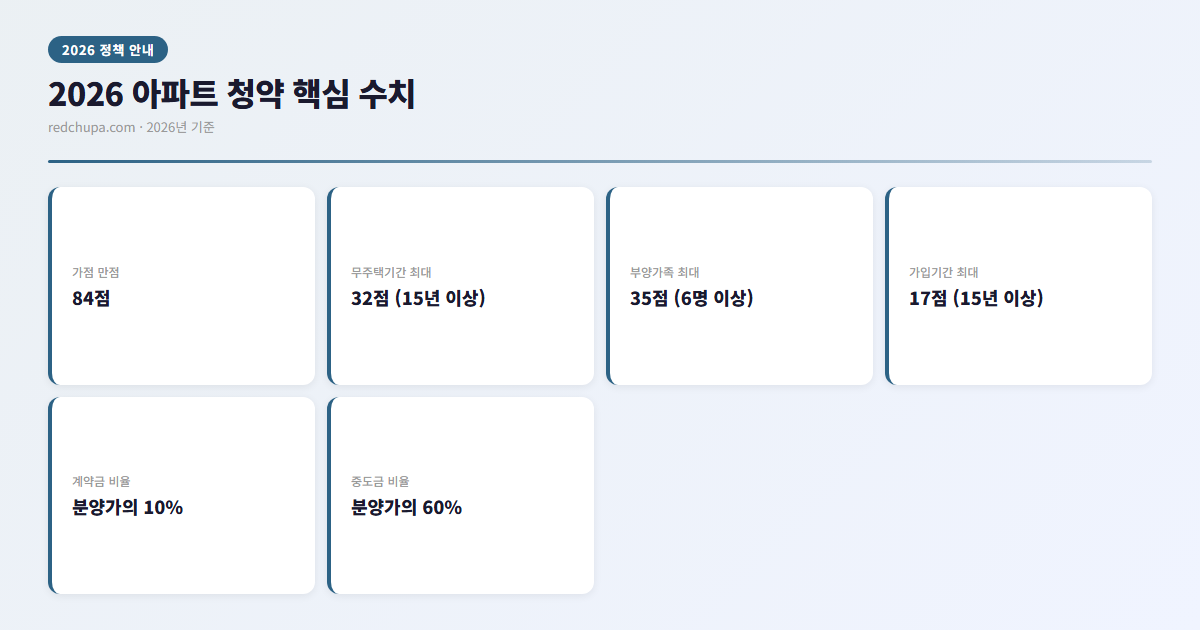 2026 아파트 청약 핵심 수치 인포그래픽