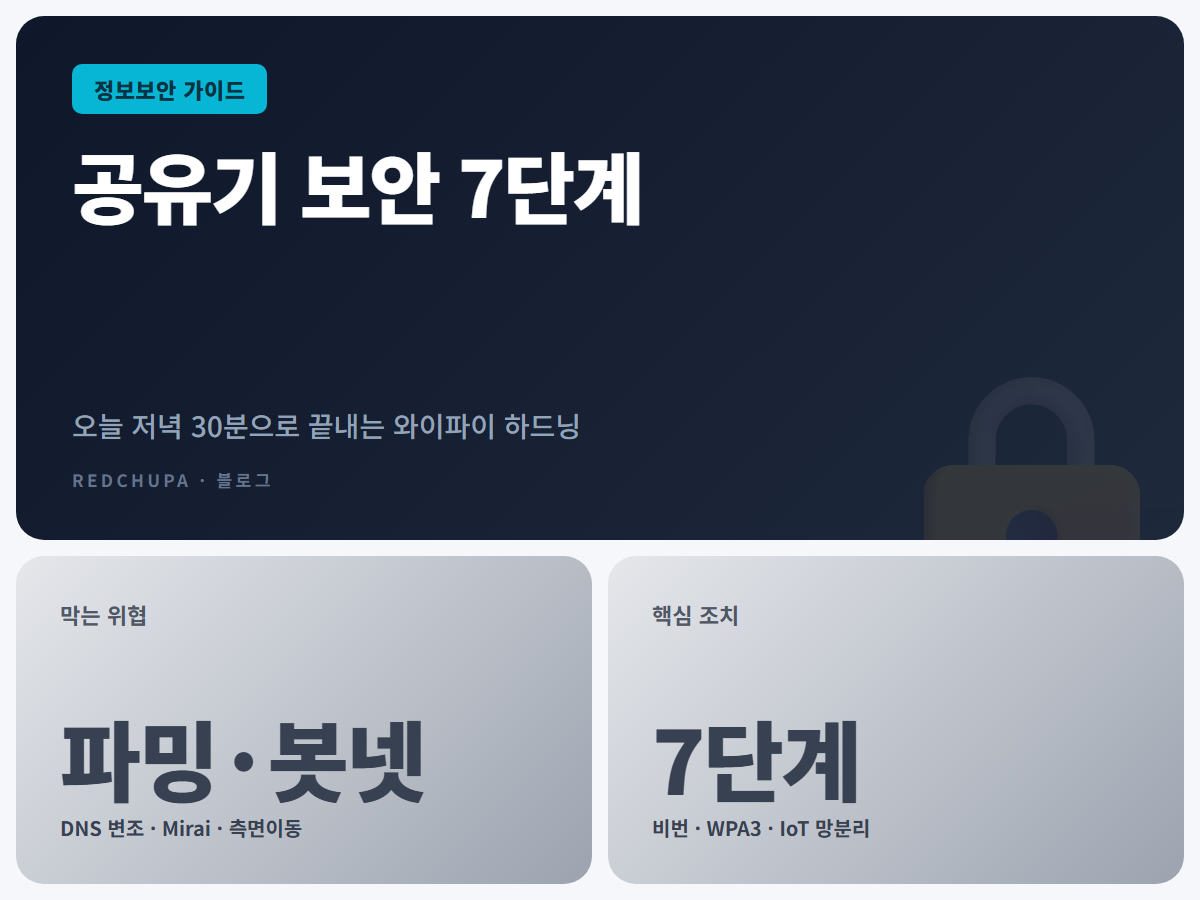 공유기 보안 7단계