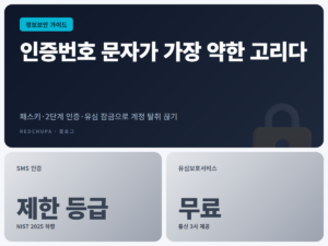 인증번호 문자가 가장 약한 고리다