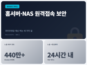 홈서버·NAS 원격접속 보안